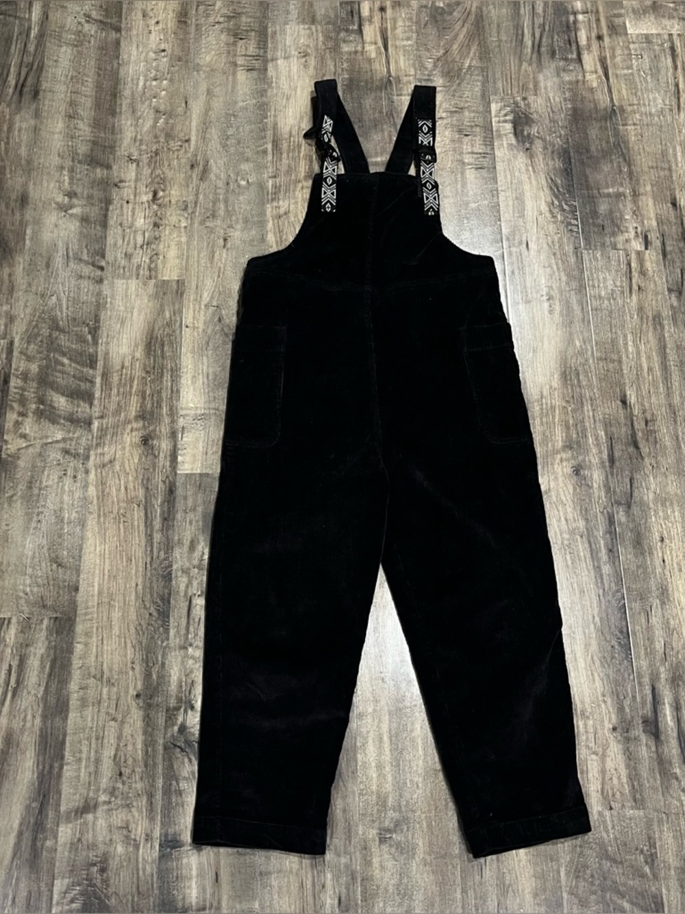 KAVU W's San Juan Overalls Bibs Cargo Side pocket Romper Corduroy Black XS